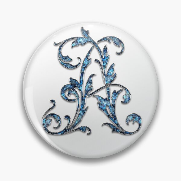 Item preview, Monogram - Blue Floral - A designed and sold by LaughingGryphon.