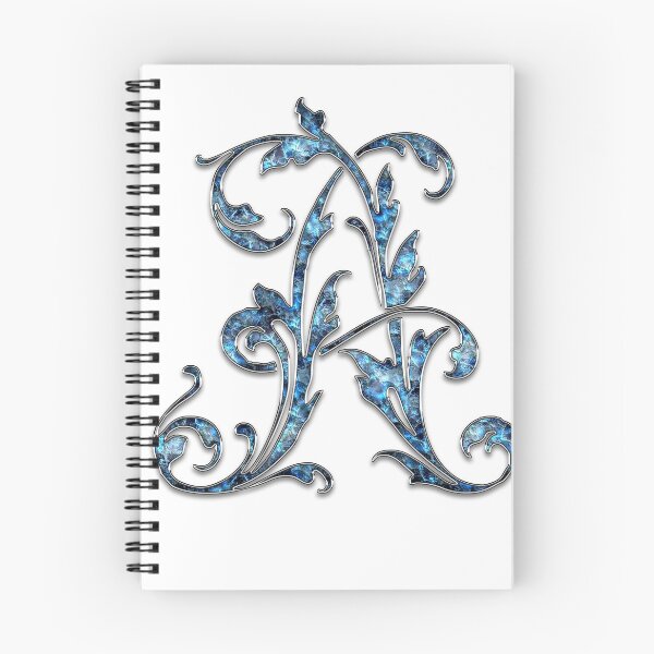 Item preview, Monogram - Blue Floral - A designed and sold by LaughingGryphon.