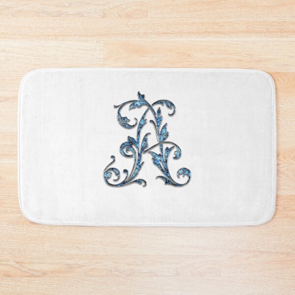 Item preview, Monogram - Blue Floral - A designed and sold by LaughingGryphon.