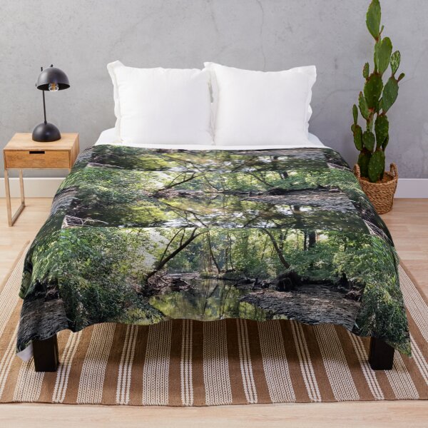 Item preview, Beutiful Creek With Mirroring Reflections in the Water - Indian Creek in Overland Park designed and sold by Zen  Goat.