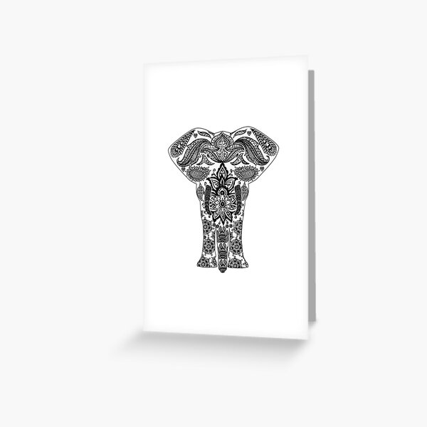 Download Svg Elephant Greeting Cards Redbubble