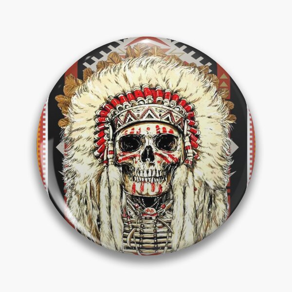 Item preview, Native american skull tattoos designed and sold by OctocupShop.