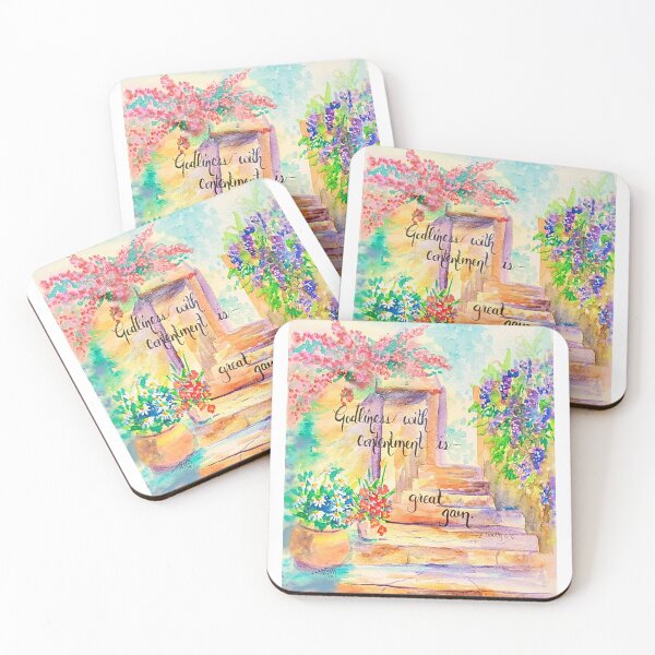 Item preview, 1Timothy 6:6. Garden steps  designed and sold by MymzyRedHatter.