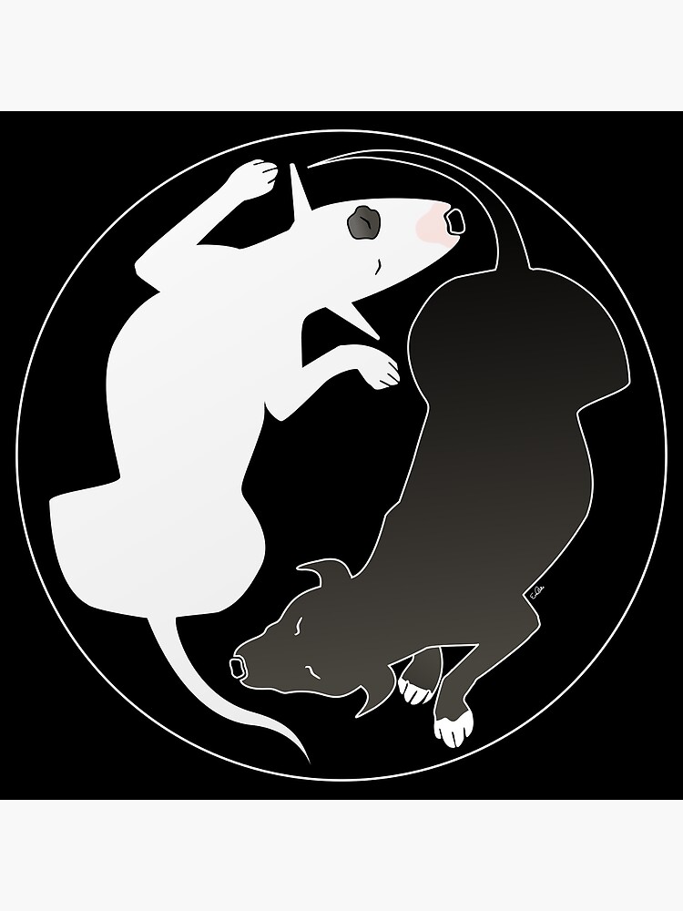 "Yin Yang Dogs" Poster by EmmaQuills | Redbubble