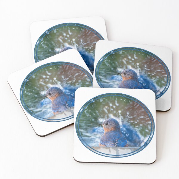 Item preview, Eastern Bluebird Enjoying a Splash in the Birdbath designed and sold by Bonnie T.  Barry.
