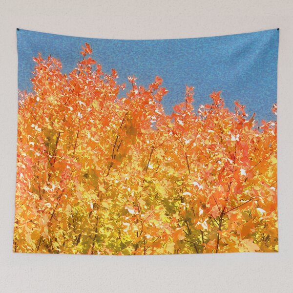 Item preview, fall leaves blue sky designed and sold by ParkhouseDesign.