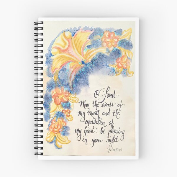 Item preview, Psalm 19:14 Floral navy design designed and sold by MymzyRedHatter.