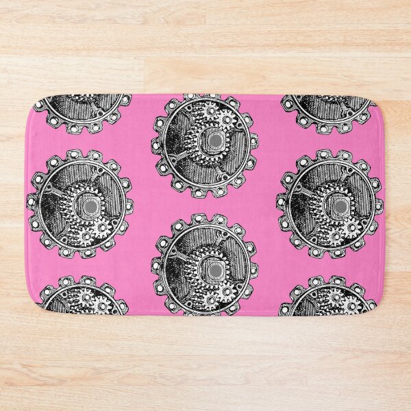 Item preview, Vintage Old Gear Print (Bubblegum Pink) designed and sold by TheEditrix.