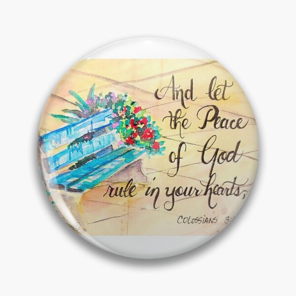 Item preview, Colossians 3:15 Garden Bench designed and sold by MymzyRedHatter.
