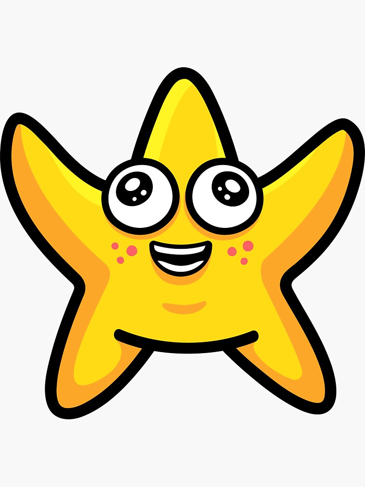 "Happy Starfish" Sticker for Sale by ApparentDesign Redbubble