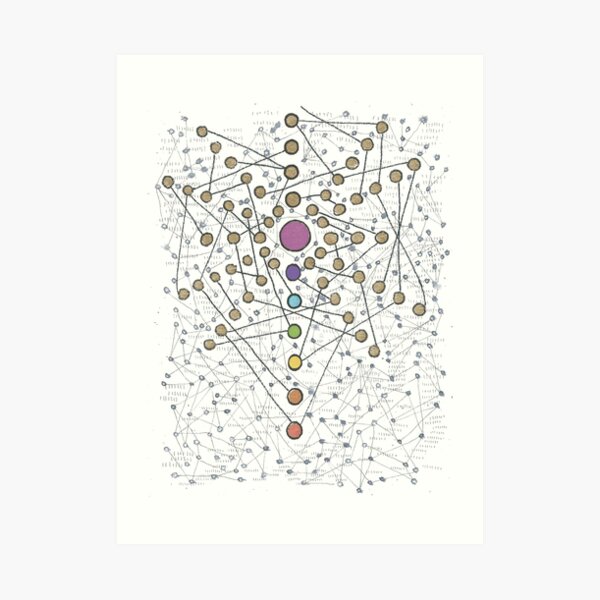 Chakra Web Rainbow Art Print