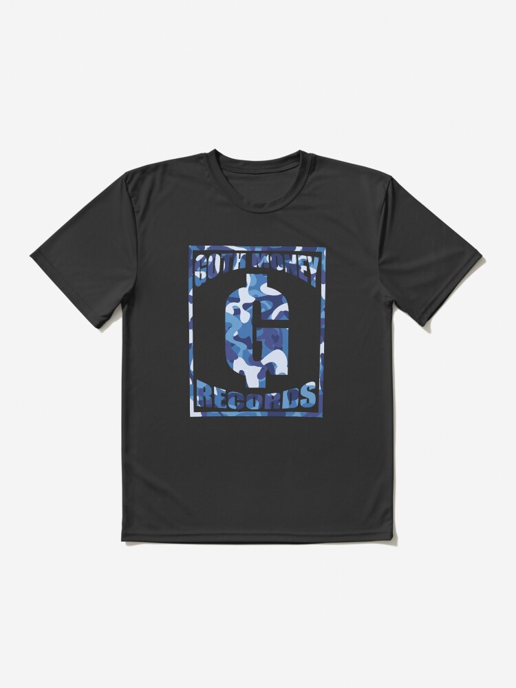 Goth 2024 Money Records Black & Blue Camo Box Logo Tee