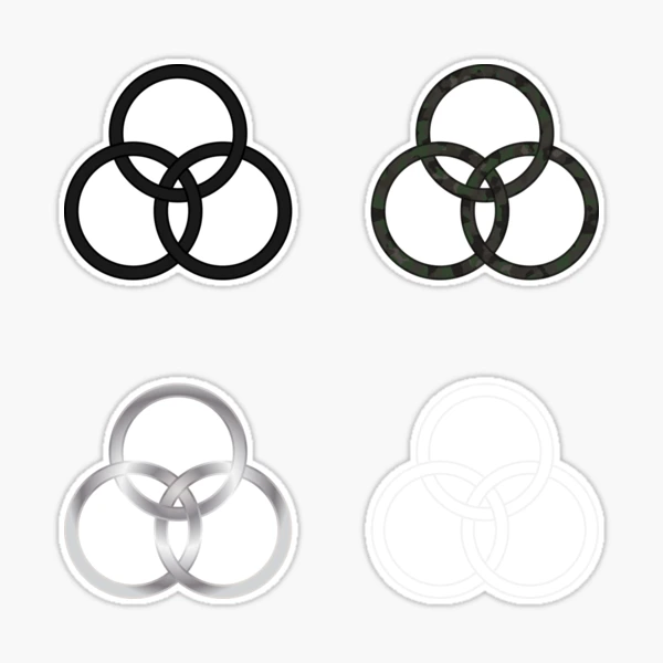 Interlocking Rings Borromean Rings Tattoo Pegatina For Sale Con La
