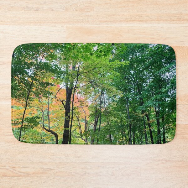 Item preview, Lush green woods with an accent of autumn designed and sold by MiaoMiaoYu.