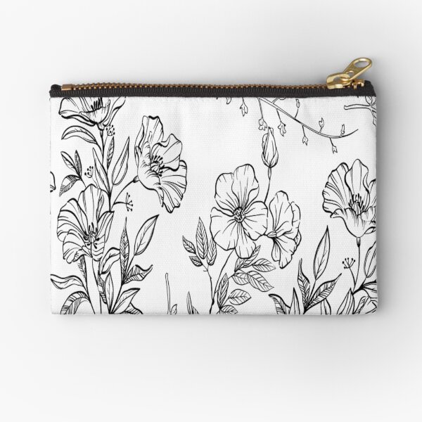 Item preview, Aesthetic Black on White Floral Pattern designed and sold by collazodesigns.
