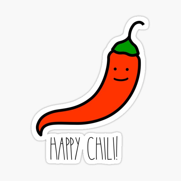 Happy Chili Sticker