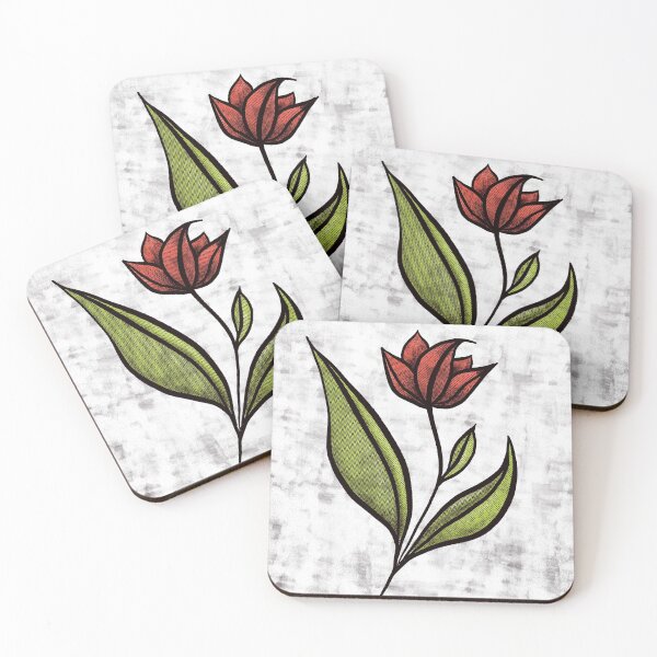 Item preview, Beautiful Flower Red Green Distressed Texture designed and sold by Boriana Giormova.