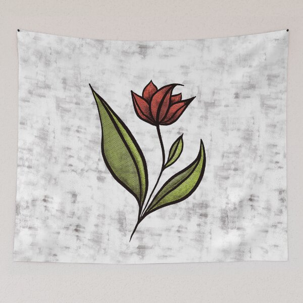 Item preview, Beautiful Flower Red Green Distressed Texture designed and sold by Boriana Giormova.