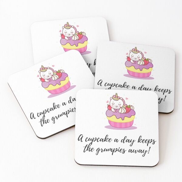 Item preview, A cupcake a day keep the grumpies away!` designed and sold by Artisan's Nook By Taffy.