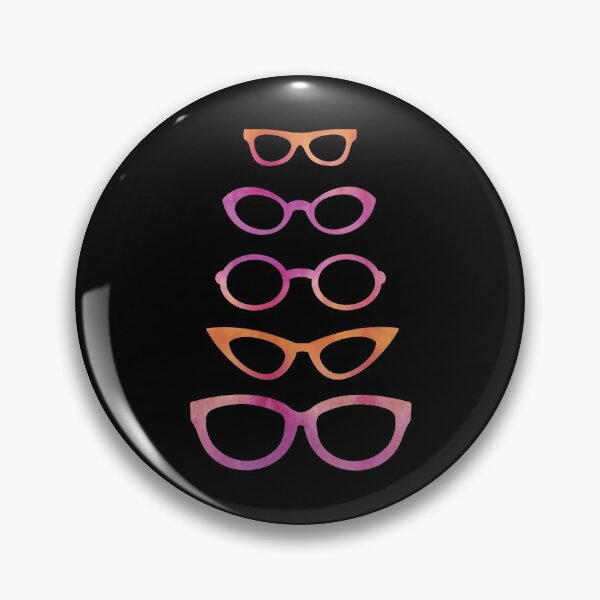 Item preview, Hipster Watercolor Eyeglasses In Orange and Pink designed and sold by Primroaddesigns.