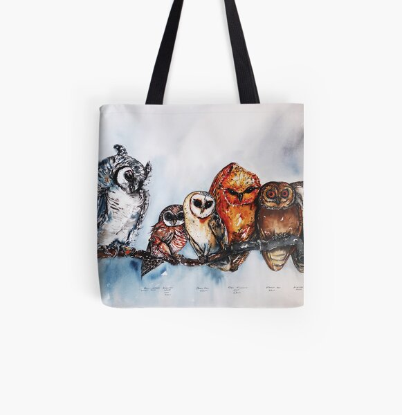 Southern African Owls, or the Branch of Wisdom All Over Print Tote Bag