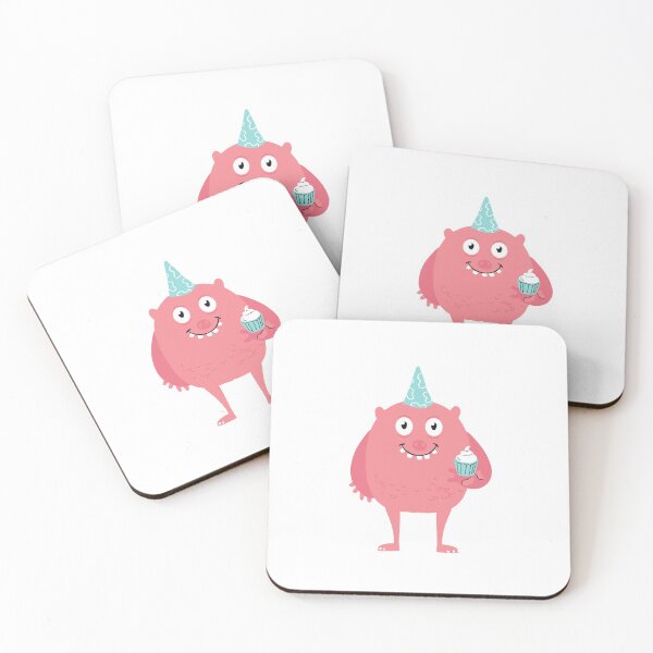 Item preview, Miss Toothy Cupcake Lover Pink Monster designed and sold by wildflowerperks.