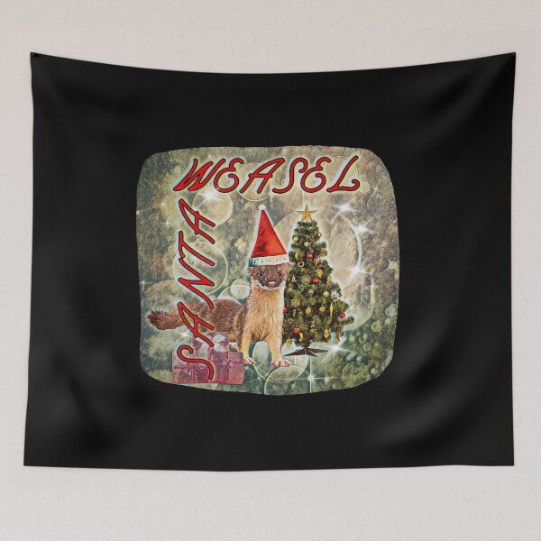 Artikelvorschau, Santa Wiesel Weihnachtsbaum Geschenk entworfen und verkauft von umfhn.
