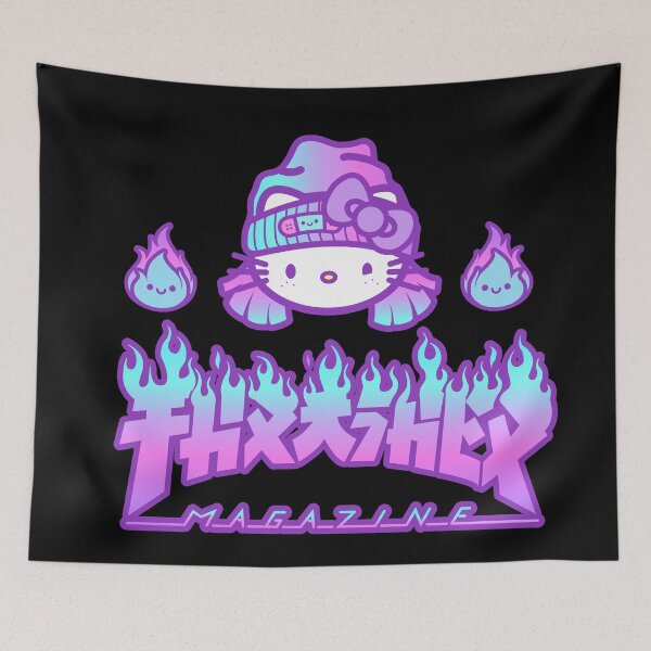 Item preview, Fire Kitty Kawaii designed and sold by tinypotatoland.