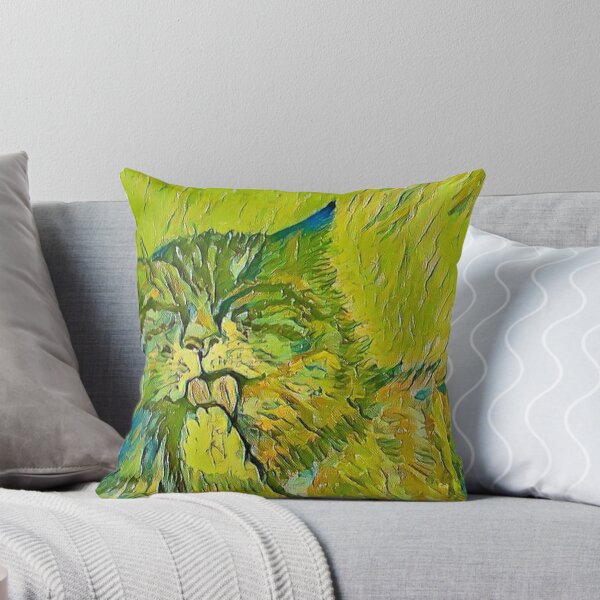 Item preview, Cat Washing Green designed and sold by PaniaBrown.