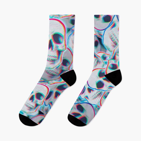 Item preview, Glitch Skull Pattern designed and sold by Dyrk Wyst Redbubble Shop.