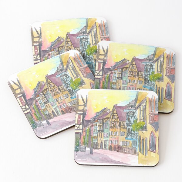 Item preview, Pure Romantic in historical Riquewihr France Old Town Street Scene designed and sold by artshop77.