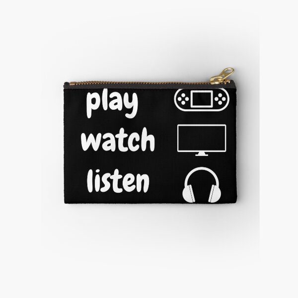 Aperçu de l'œuvre Play Watch Listen White créée et vendue par CecileMJ.