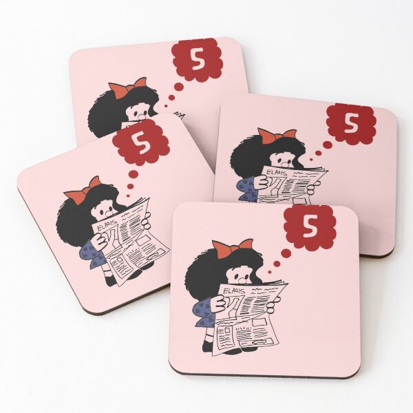 Item preview, Mafalda reading newspaper designed and sold by Midhuna.