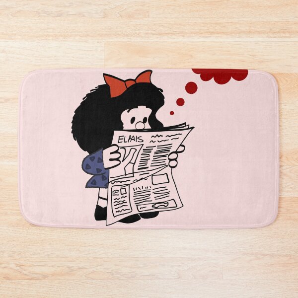 Item preview, Mafalda reading newspaper designed and sold by Midhuna.