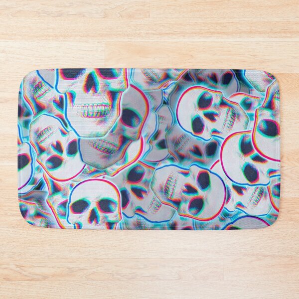 Item preview, Glitch Skull Pattern designed and sold by Dyrk Wyst Redbubble Shop.