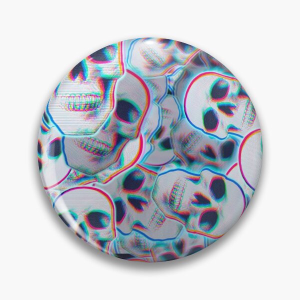 Item preview, Glitch Skull Pattern designed and sold by Dyrk Wyst Redbubble Shop.