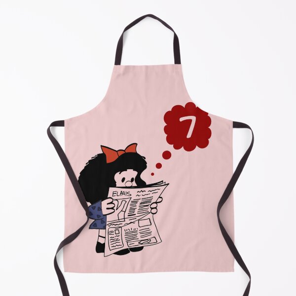 Item preview, Mafalda reading newspaper designed and sold by Midhuna.