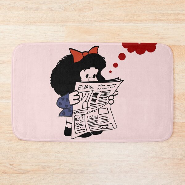 Item preview, Mafalda reading newspaper designed and sold by Midhuna.