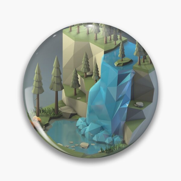 Item preview, The Waterfall Low Poly designed and sold by Pelopoly.