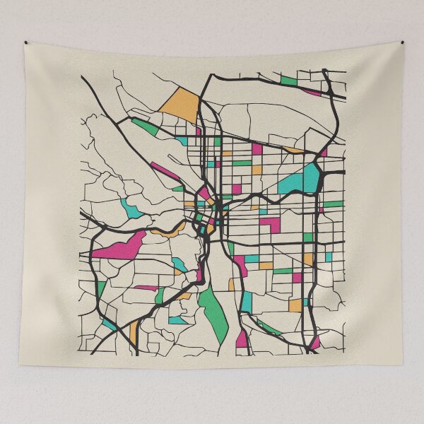 Item preview, Portland, Oregon Street Map designed and sold by A Deniz Akerman.