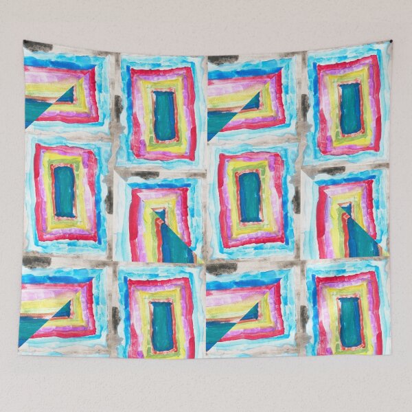 Item preview, Geometric child painted colourful pattern designed and sold by GodaCic.