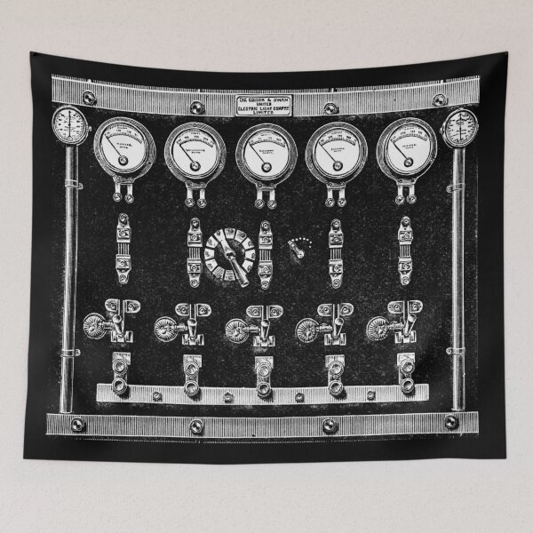 Item preview, Control Panel - Vintage Black and White Steampunk designed and sold by elevens.