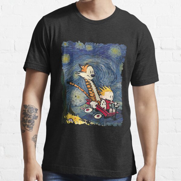 Calvin and hobbes stary night T-Shirt Essential T-Shirt
