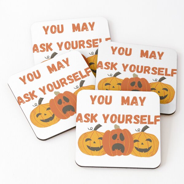 Item preview, You May Ask Yourself with Halloween Pumpkin Faces designed and sold by healthybrains.