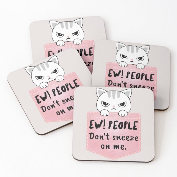 Item preview, ew people sarcastic cat kawaii cat pocket designed and sold by GoodyLeo.
