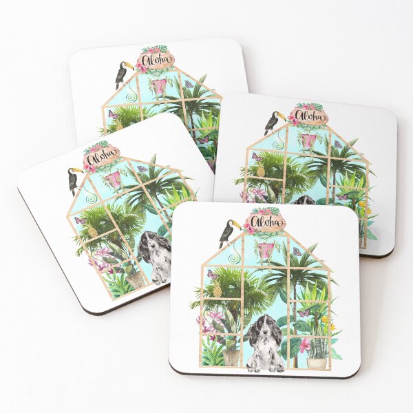 Item preview, Tropical Summerhouse - Cocker Spaniel designed and sold by Amanda-Lakey.