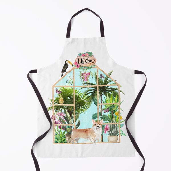 Item preview, Tropical Summerhouse - Corgi designed and sold by Amanda-Lakey.