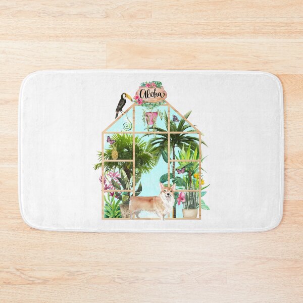 Item preview, Tropical Summerhouse - Corgi designed and sold by Amanda-Lakey.