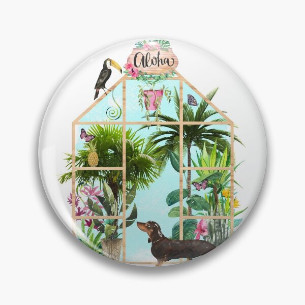 Item preview, Tropical Summerhouse - Dachshund designed and sold by Amanda-Lakey.