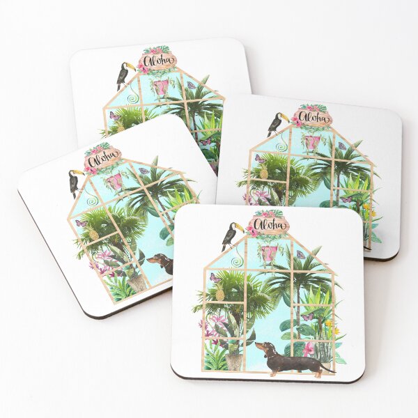 Item preview, Tropical Summerhouse - Dachshund designed and sold by Amanda-Lakey.